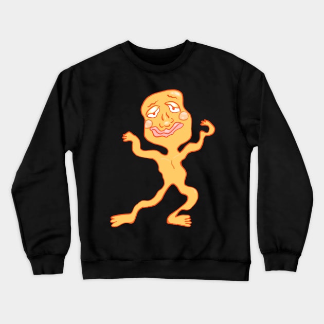 Orangey Funky Wiggly Fellow Crewneck Sweatshirt by josierichey